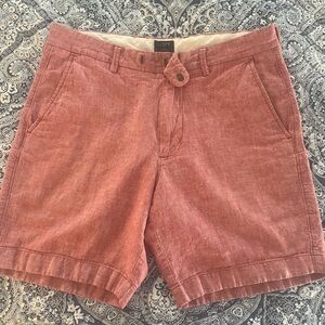J. Crew Men's Brick Red Flat Front Shorts